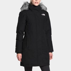 The North Face Black Parka with Gray Fur Hood